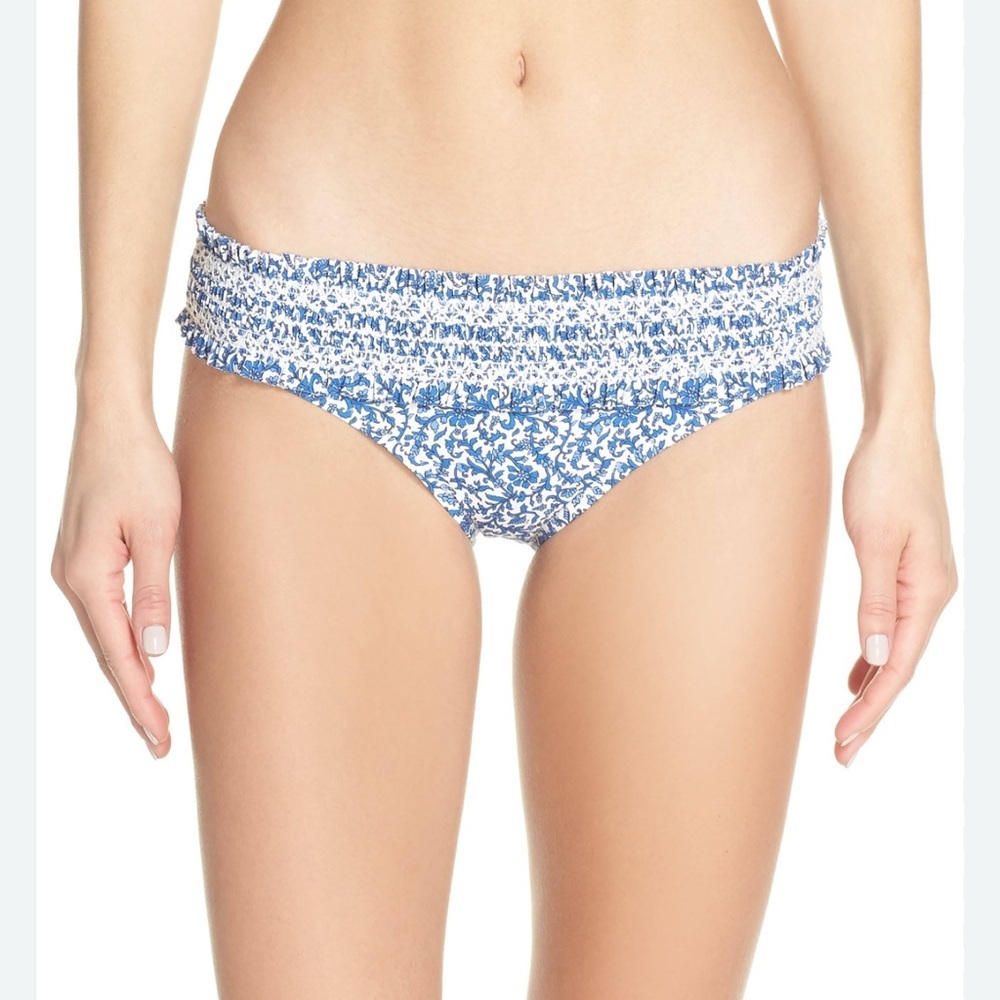 Tory Burch Blue and White Bikini Bottom Size XS